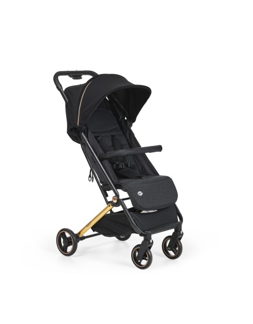 Silla de Paseo Keo Negro/Oro | Ligera, Compacta y Reclinable hasta 22 kg