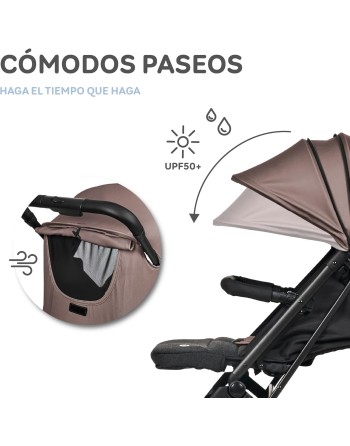 Silla de Paseo Keo Beige | Ligera, Compacta y hasta 22 kg.