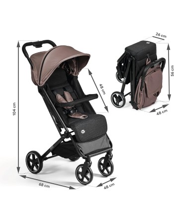 Silla de Paseo Keo Beige | Ligera, Compacta y hasta 22 kg.