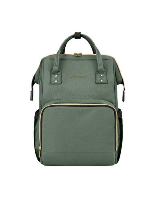 Bolso Maternal Siena Negro y Plata | Mochila para Bebé con Cambiador Incluido