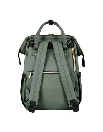 Bolso Maternal Siena Negro y Plata | Mochila para Bebé con Cambiador Incluido